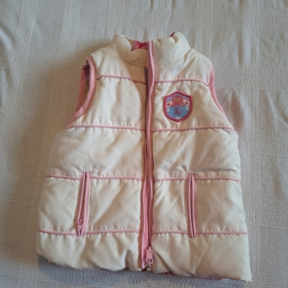Lilly Pulitzer girls size 3 reversible 65% down fill vest